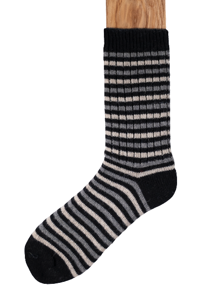 Connemara Socks - Luxury Irish Gift - Merino Stripes - MS08