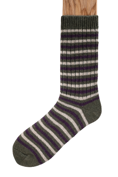 Connemara Socks - Luxury Irish Gift - Merino Stripes - MS15