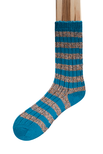 Connemara Socks - Wool Blend - Luxury Irish Gift - Stripes - S05