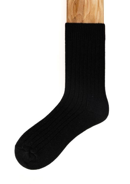 Connemara Socks - Wool Blend - Luxury Irish Gift - Merino - M02-22 - Size EU 37-41 - Black